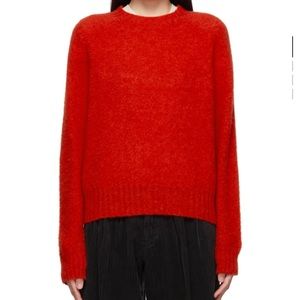 YMC Jets lambswool red sweater